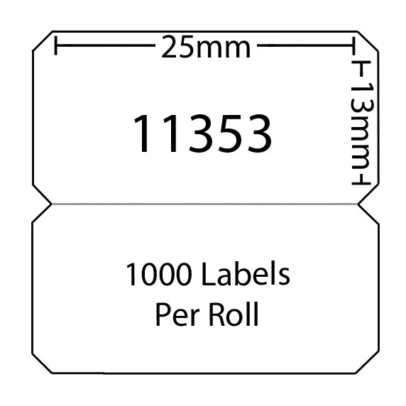 S0722530 Dymo LW 25mm x 13mm 1000 labels per Roll (11353)