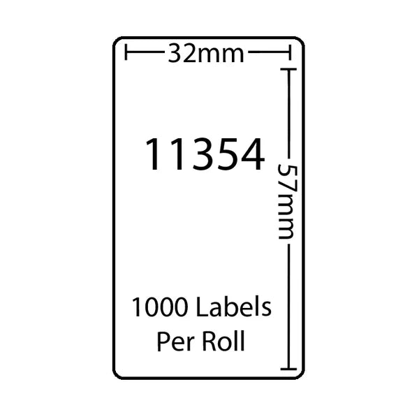 S0722540 Dymo LW 57mm x 32mm 1000 Labels per Roll (11354)