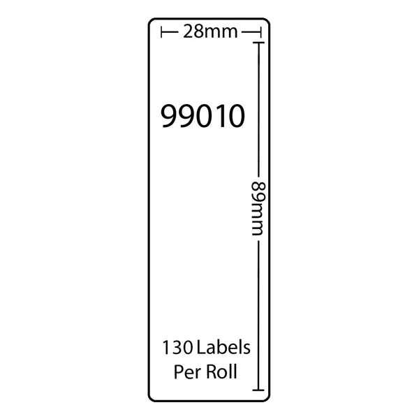 S0722370 Dymo LW 28mm x 89mm 130 Roll - 2 Pack (99010)