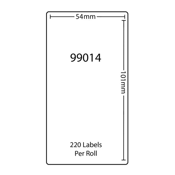 S0722430 Dymo LW 54mm x 101mm 220 labels per Roll (99014)