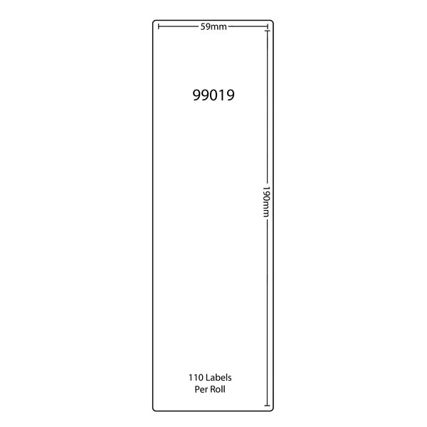 S0722480 Dymo LW 59mm x 190mm 110 labels per Roll (99019)