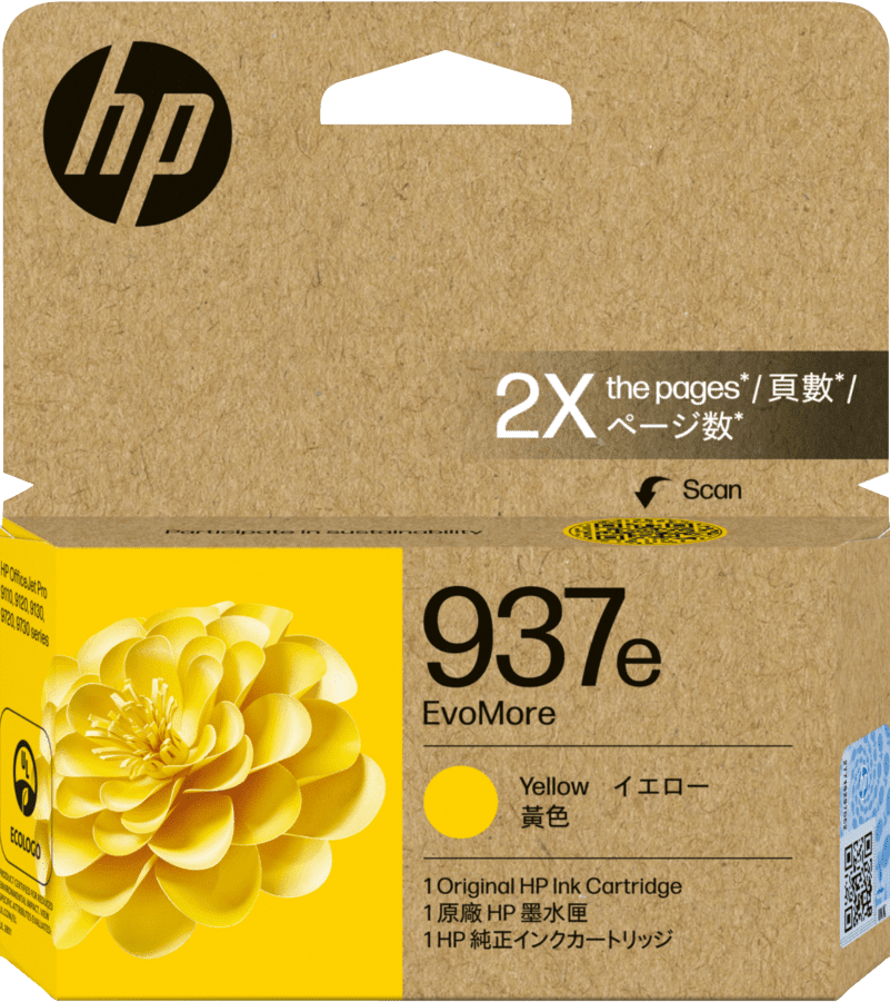 937E HP EvoMore High Capacity Yellow Cartridge