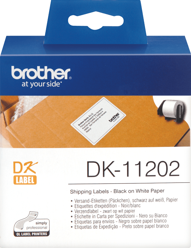Genuine DK11202 Brother 62mm x 100mm White Shipping Labels 300 per roll