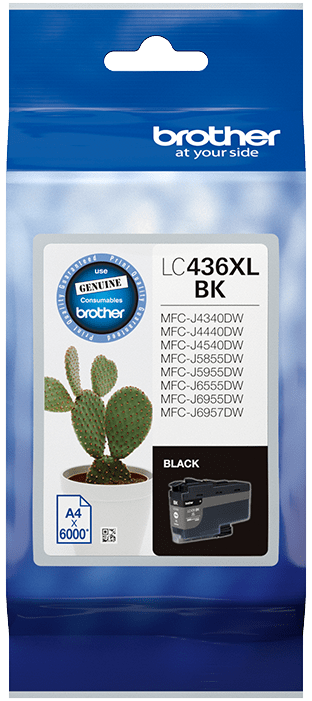 LC436XLBK Brother Hi Yield Black Ink Cartridge