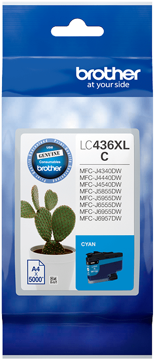 LC436XLC Brother Hi Yield Ink Cyan Cartridge