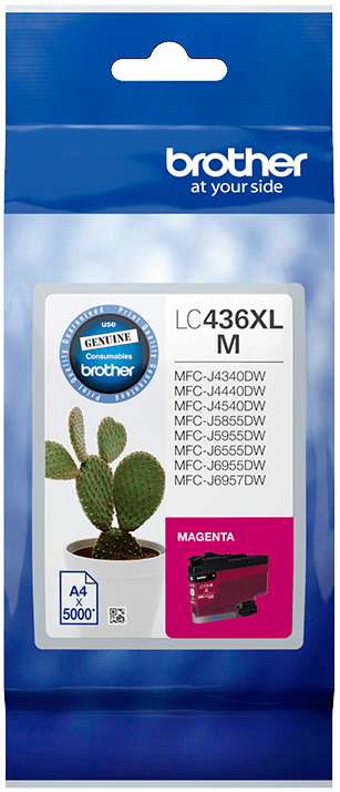 LC436XLM Brother Hi Yield Ink Magenta Ink Cartridge