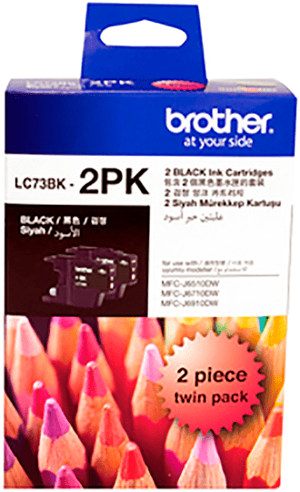 LC73BK2 Brother Black Twin Cartridge Set