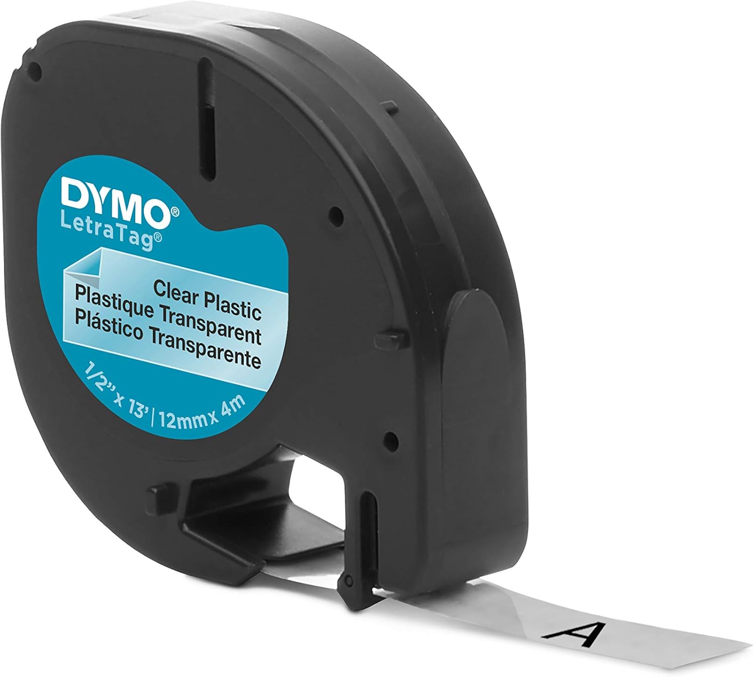 16952 Dymo 12mm x 4m LetraTag Plastic Tape Clear