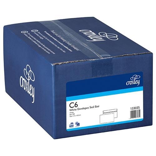 C6 (E12) Envelope White Seal Easi (16.2cmx11.4cm) - 500PK