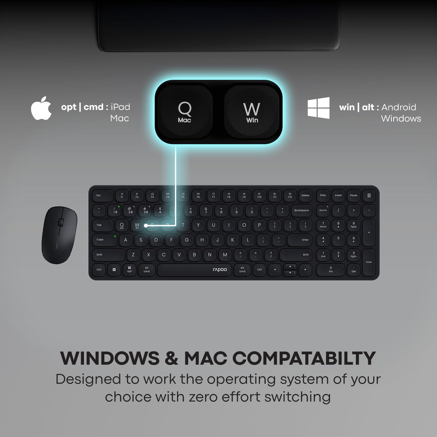 Rapoo 9320M Wireless Keyboard & Mouse Combo