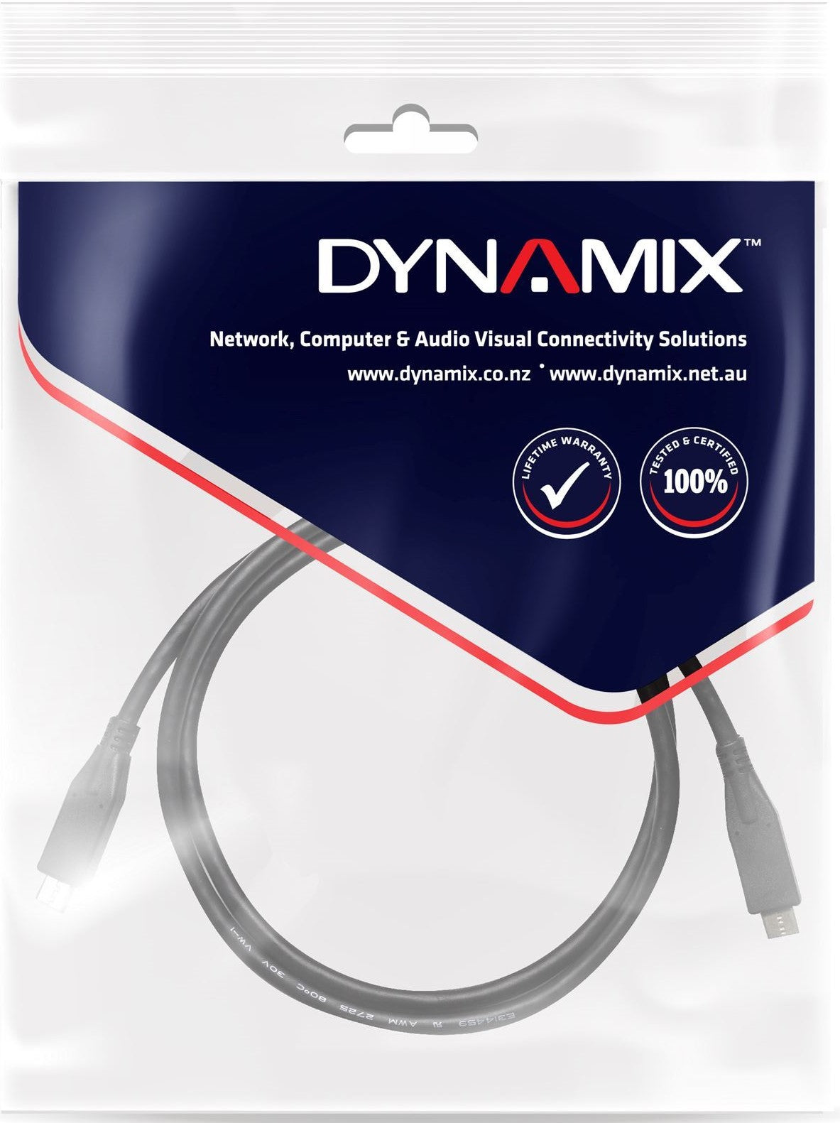 Dynamix 2m USB-C to USB-C 3.1 (5Gbps) 5V/3A