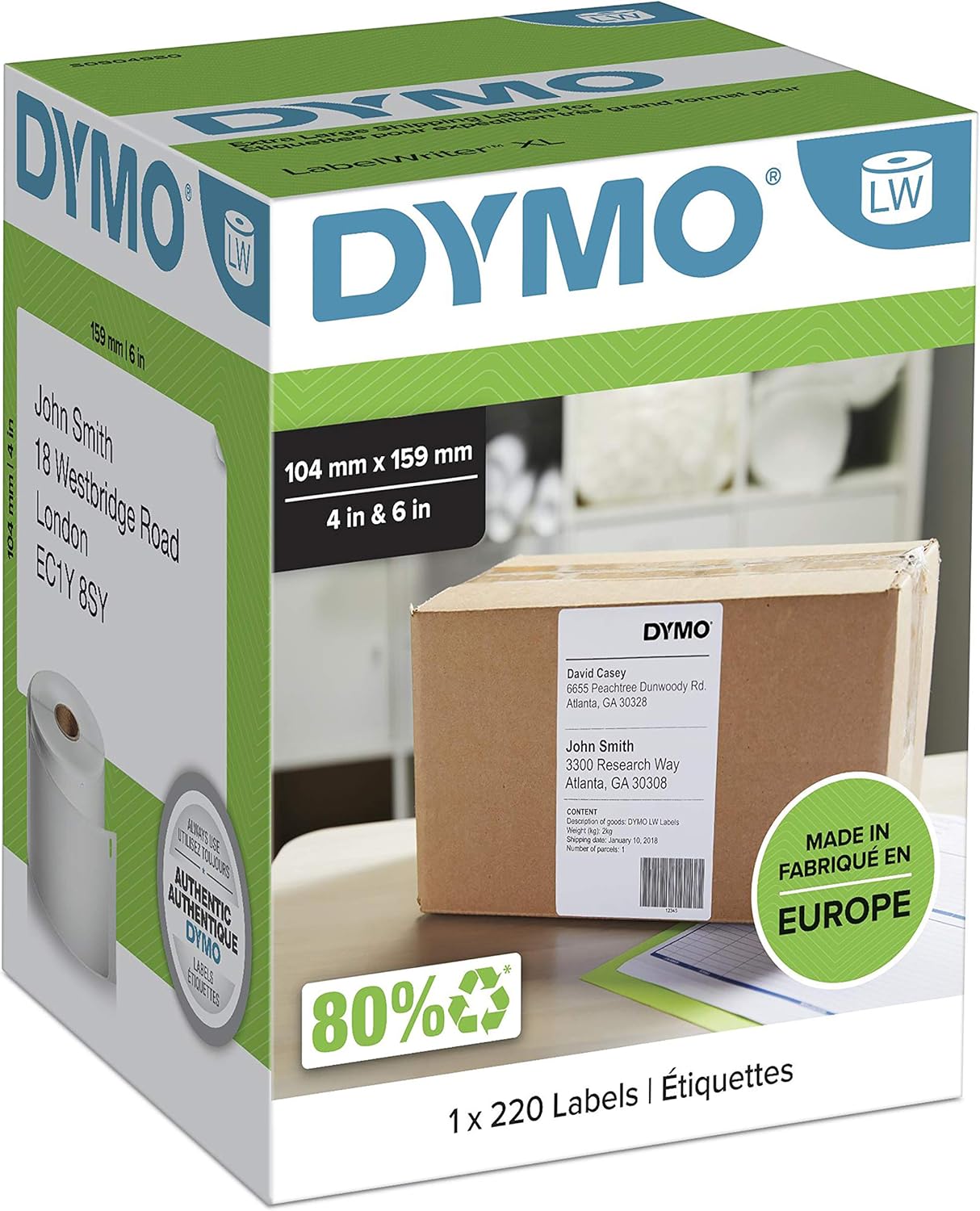 S0904980 Dymo LW 104mm x 159mm XL Shipping Label