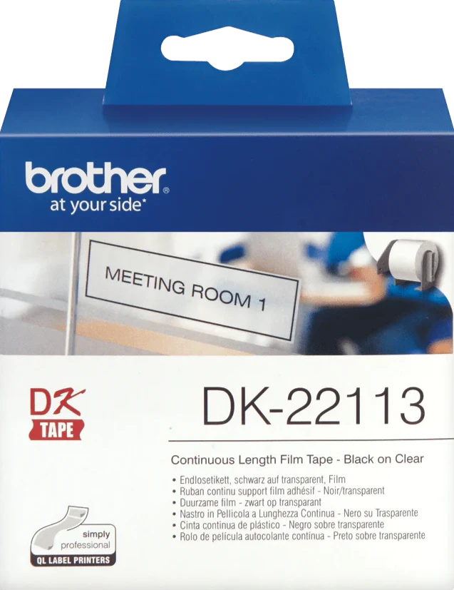 DK22113 Brother 62mm Continuous Length Film Tape Clear