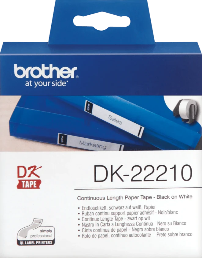 DK22210 Brother 29mm Continuous Length Paper Tape