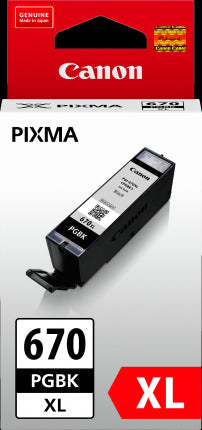 PGI-670XLBK Canon Hi Capacity Pigment Black Ink