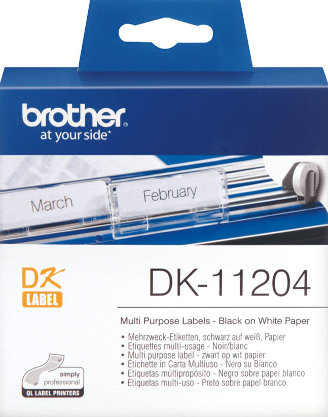 DK11204 Brother 17mm x 54mm Labels 400 per roll